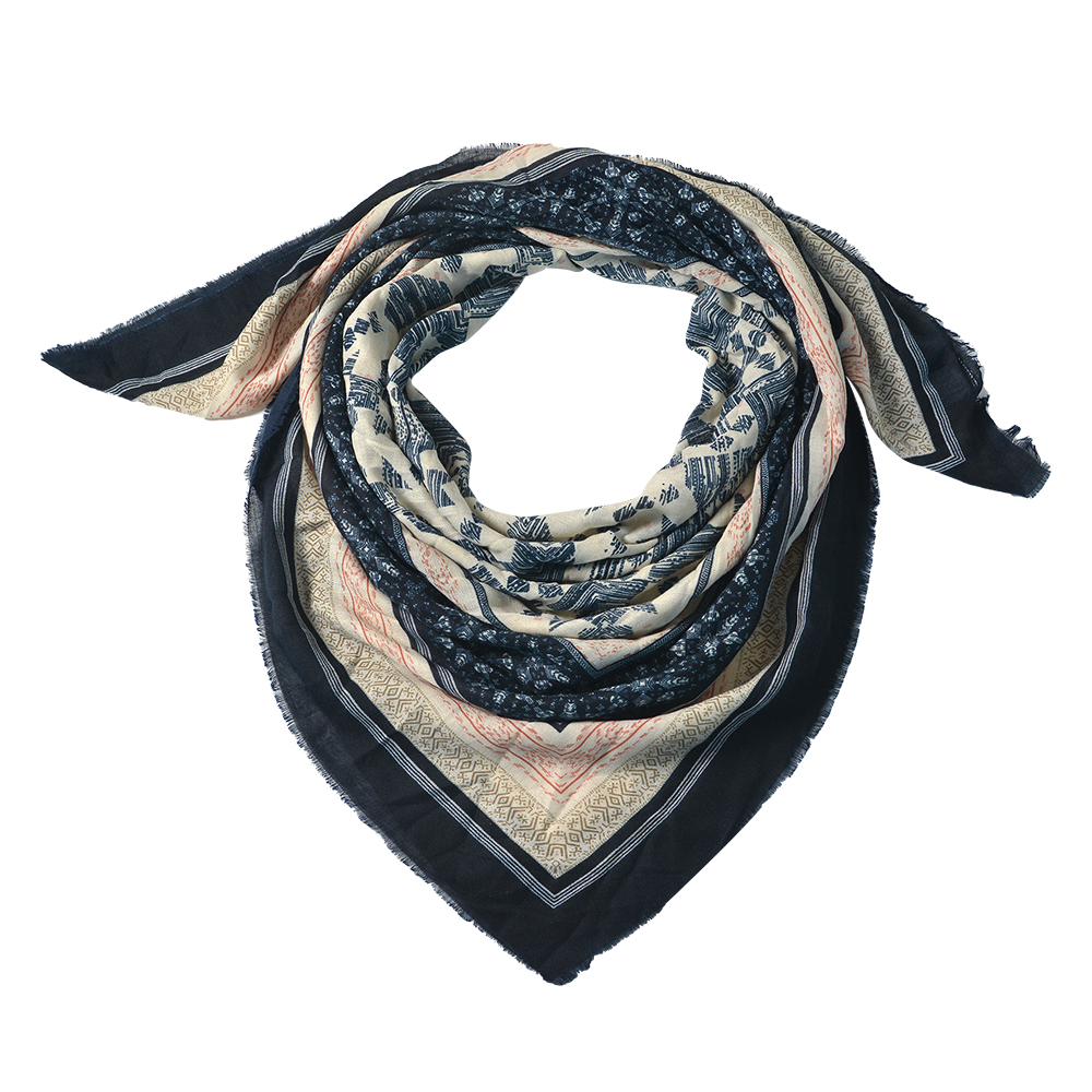 Foulard Donna stampato Blu 140x140 cm