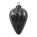 Boule de Noël Noir Couleur argent Ø 14x19 cm