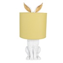Tischlampe Kaninchen Weiß Gelb Ø 20x43 cm E27/max 1x60W