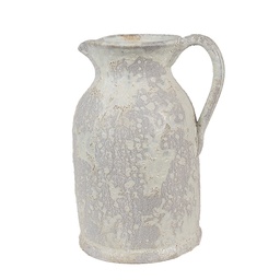 [6TE0538M] Brocca Decorativa Beige Grigio 16x13x21 cm