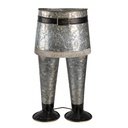 Vaso Porta Pianta Pantaloni Grigio 22x15x40 cm