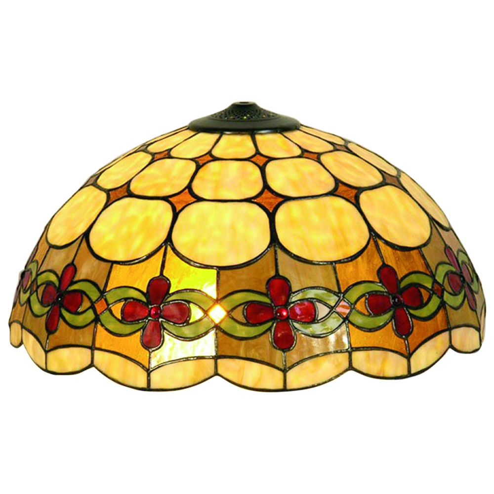 Lampenschirm Tiffany Beige, Rot Ø 50x28 cm