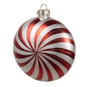 Boule de Noël Rouge Blanc 10x4x10 cm