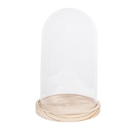 [6GL2170] Cloche en Verre Transparent Ø 18x28 cm