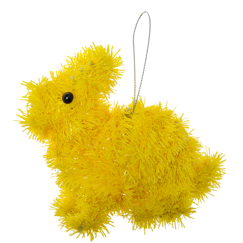 Pendentif décoratif Lapin Jaune 11x5x14 cm