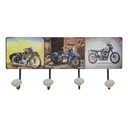 Porte-manteau mural Marron 40x7x18 cm