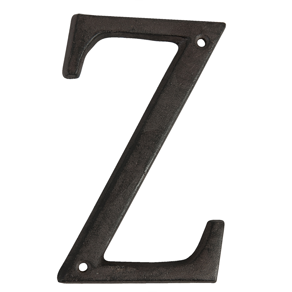 Iron Letter Z Brown 8x1x13 cm