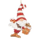 Decoration pendant Santa Claus Red White 8x4x10 cm