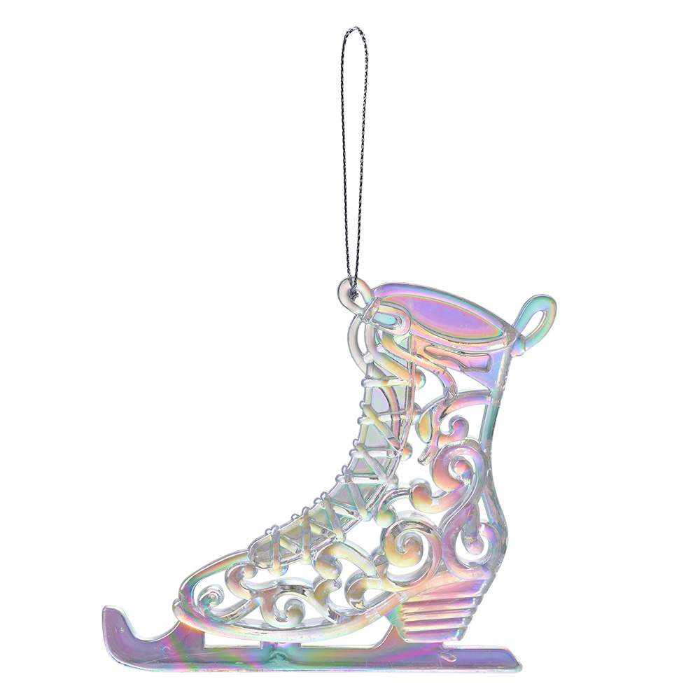 Anhänger Schlittschuh Silberfarbig 12x1x12 cm