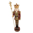 Weihnachtsdeko Nussknacker Rot Goldfarbig 35x30x135 cm