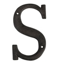 Lettera S Marrone 8x1x13 cm