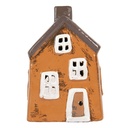 Dekoration Haus Orange Grau 9x7x13 cm