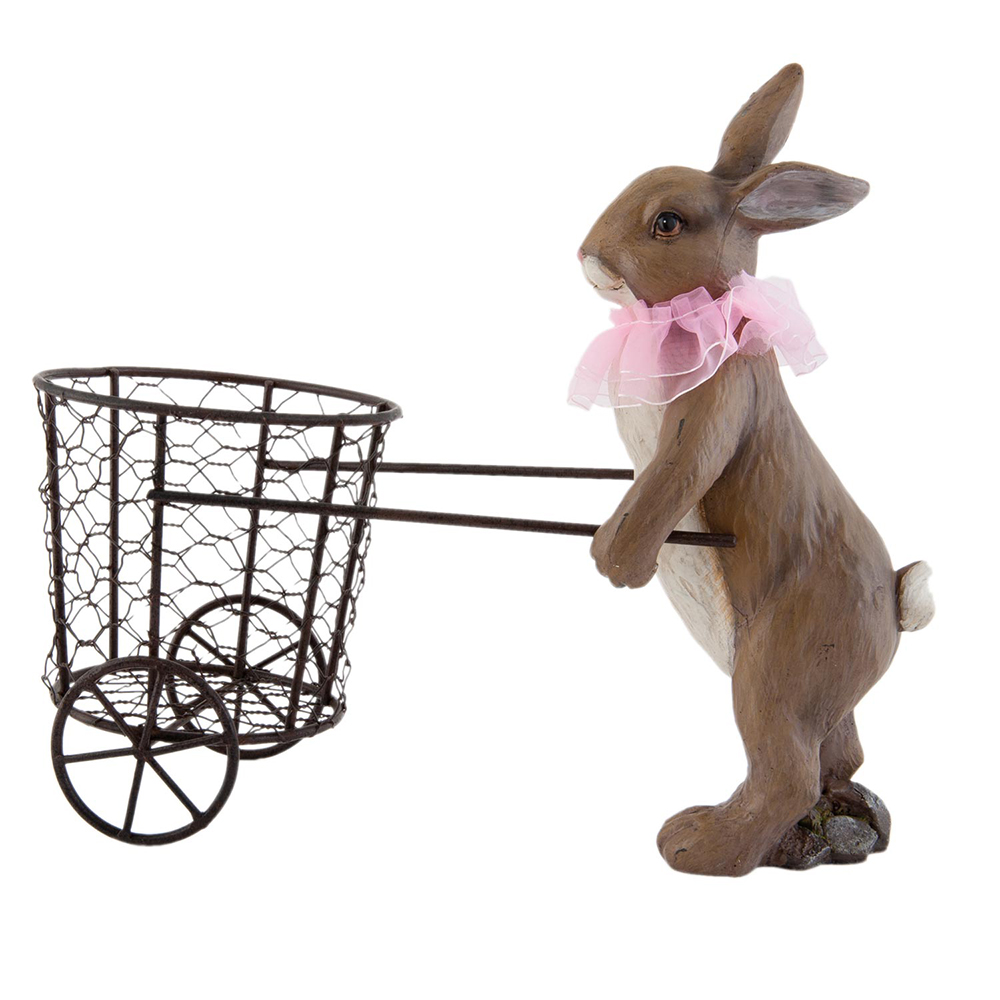 Decoration Statue Rabbit Brown 31x14x26 cm