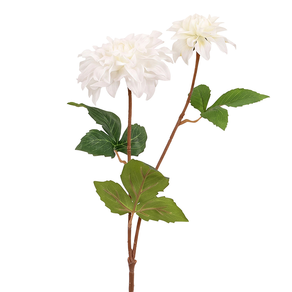 Branche de décoration avec fleurs Blanc Vert 60 cm