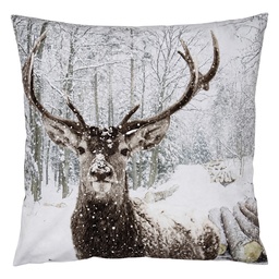 [KG023.239] Cushion filled Brown White 45x45x4 cm
