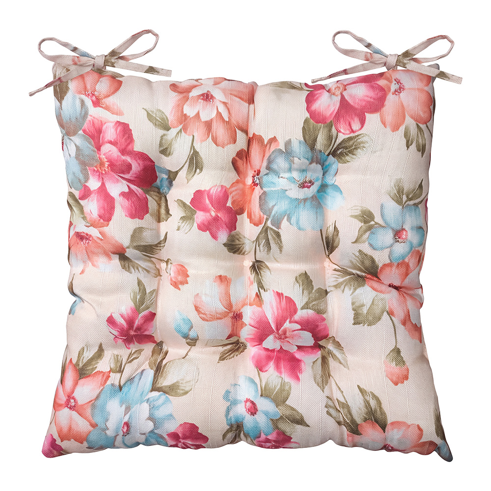 Seat cushion Booster cushion Beige Pink 40x40x4 cm