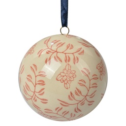 [6CE2107M] Palla di decorazione Beige Rosa Ø 8x8 cm