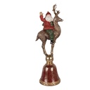 Christmas Decoration Santa Claus on Reindeer Brown Red 24x20x63 cm