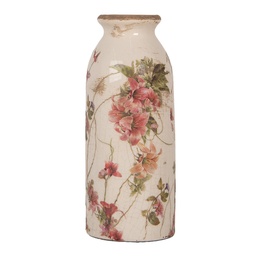 [6CE2027] Vase Beige Pink Ø 8x20 cm