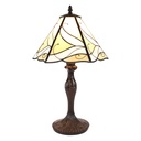 Lampe de table Tiffany Beige, Blanc Ø 31x43 cm E27/max 1x60W