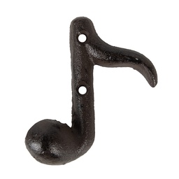 [6Y5653] Wall Coat Rack Music Note Brown 8x3x9 cm
