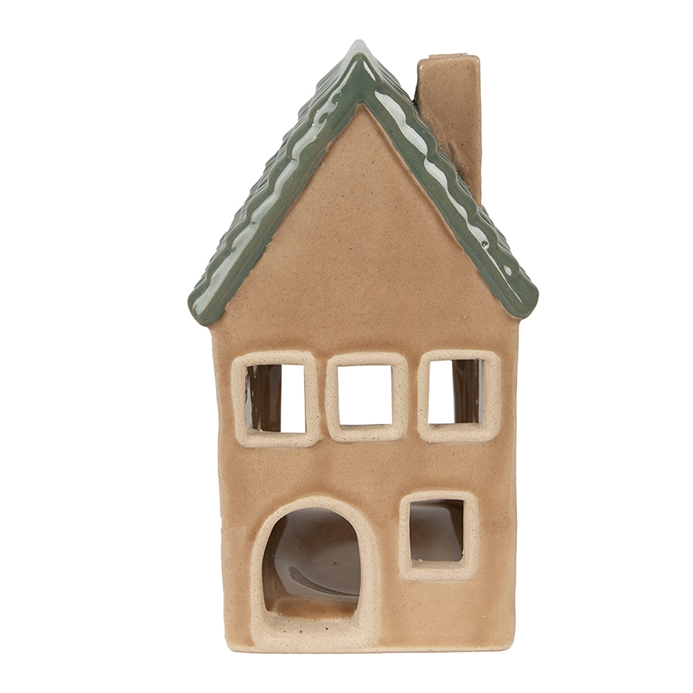 Waxinelichthouder huis 8x8x15 cm