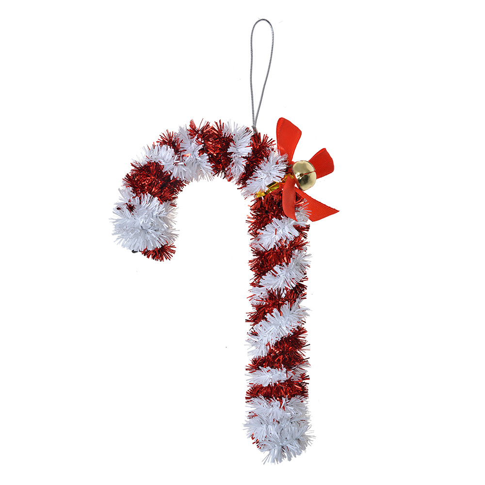 Decorazione pendente Bastoncino di zucchero Rosso Bianco 9x2x16 cm
