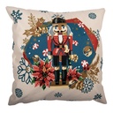 Cushion Cover Beige Blue 45x45 cm