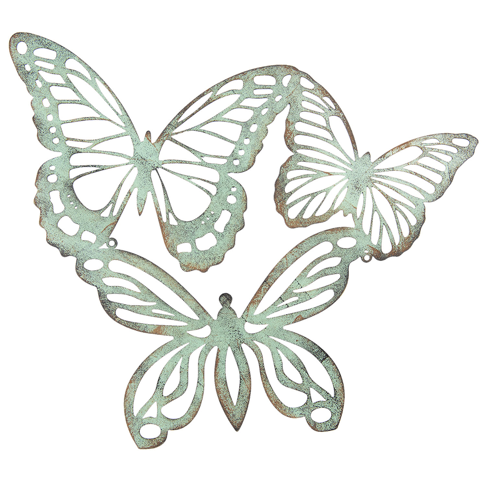 Decorazione da parete Farfalla Verde 53x1x45 cm