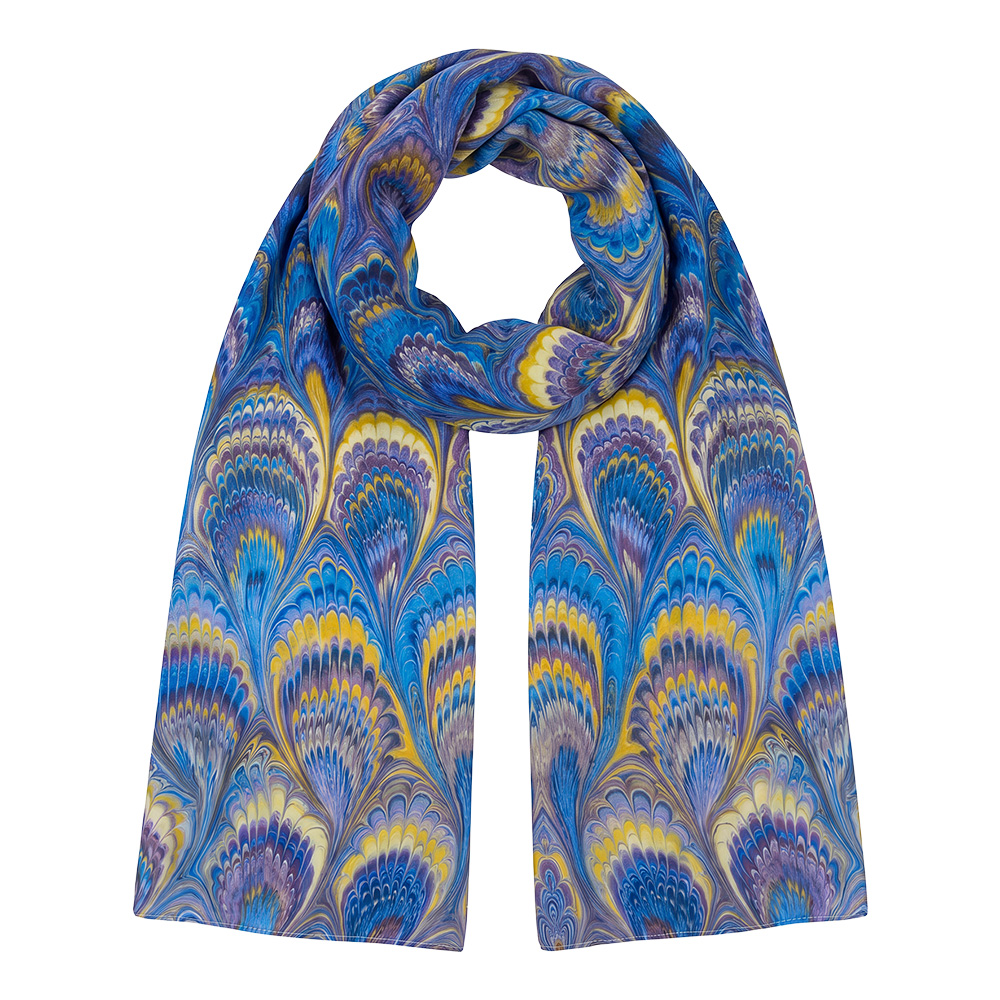 Clayre & Eef Sciarpa donna stampata Blu Poliestere
