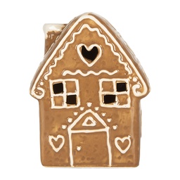 [6CE2329] Decorazione casa con LED Marrone Bianco 8x6x11 cm