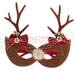 [66573] Glasses with antlers Brown Red 19x4x18 cm