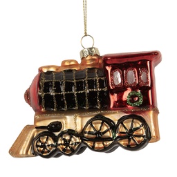 [6GL5249] Boule de Noël Rouge Noir 10x5x6 cm