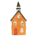 Porte-lampes de Noël Chalet Orange Vert 10x7x21 cm