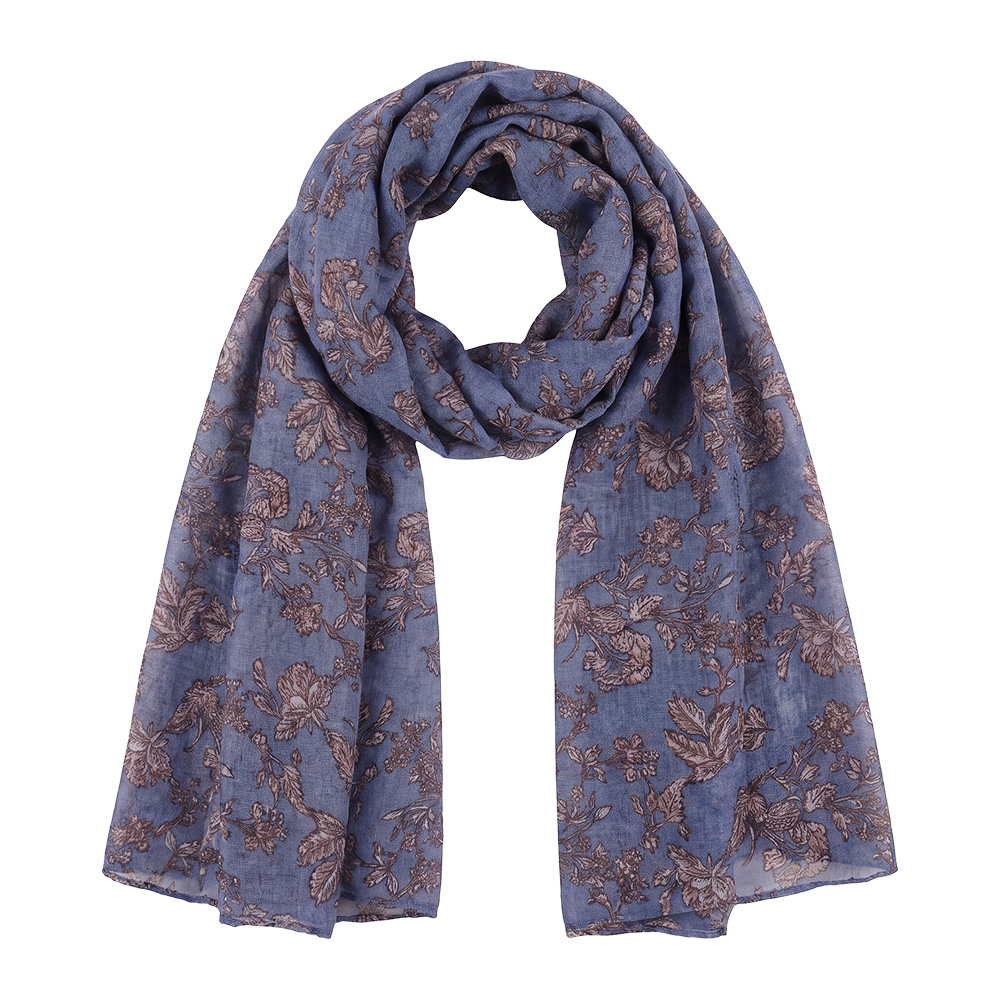 Clayre & Eef Sciarpa donna stampata Blu Poliestere