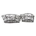 Baskets Brown (set 2) 16x16x5 / 12x12x5 cm