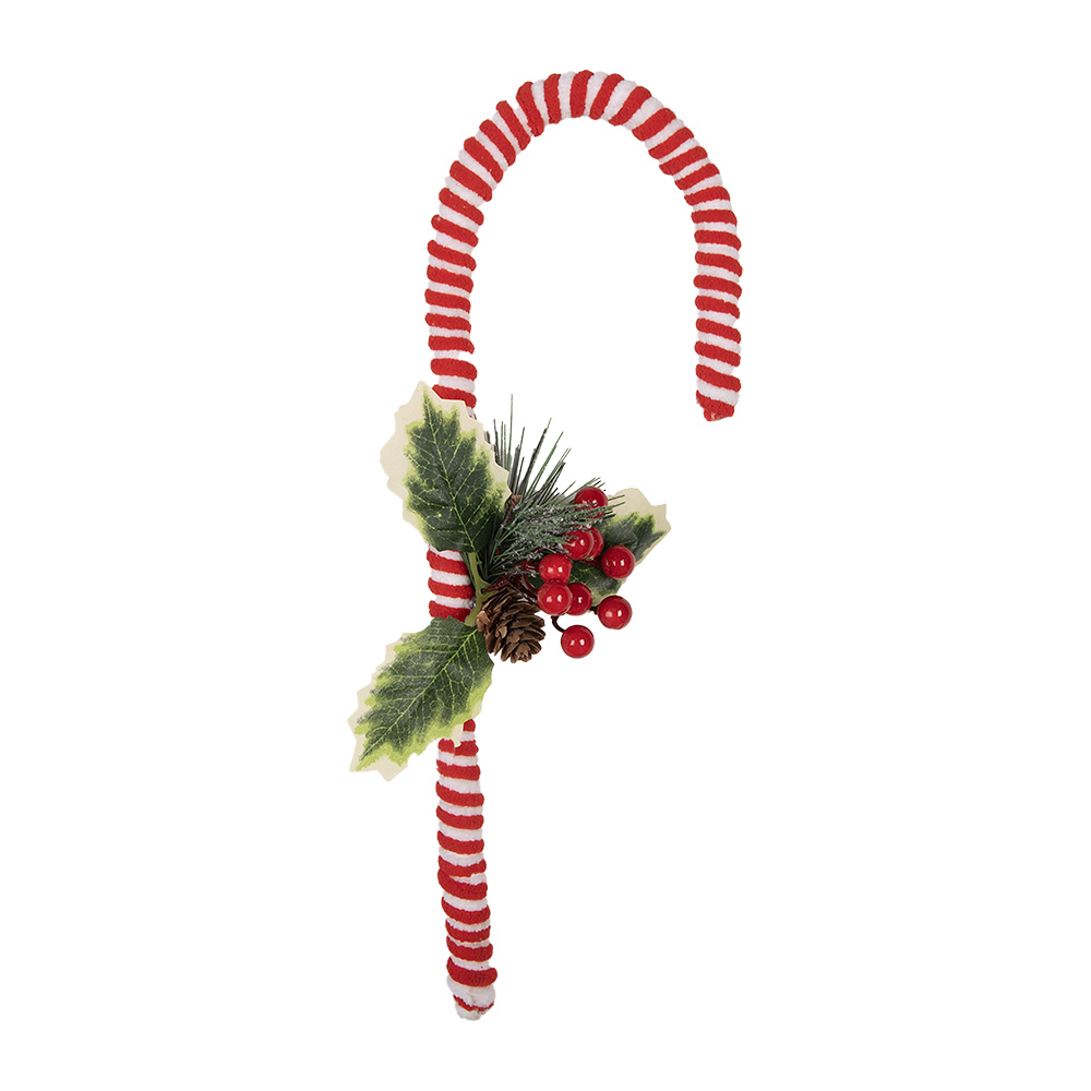 Décoration de Noël canne à sucre Rouge Blanc 13x3x30 cm