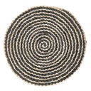 Tovaglietta Beige, Nero Ø 35x1 cm