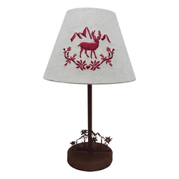 [6LMC0114] Table Lamp Brown Beige 20x20x34 cm E14/max 1x40W