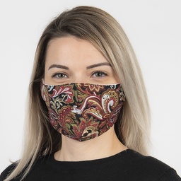 [FM0011] Face Mask Washable Brown, Black 13x26 cm