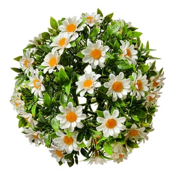 [6PL0324S] Decoratie bol kunstbloem margriet Ø 17 cm