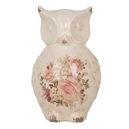 [6CE1961L] Decoratie uil 13x12x22 cm