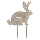 Decorative Garden Stake Rabbit Grey Beige 23x1x35 cm