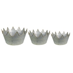 [6Y4879] Plant Holder Green Ø 43x21 / Ø 40x20 / Ø 33x18 cm