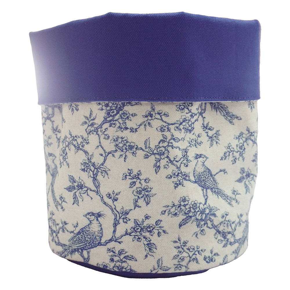 Brotkörbchen Weiß Blau Ø 15x16 cm
