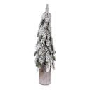 Albero di Natale artificiale Verde Bianco Ø 18x57 cm