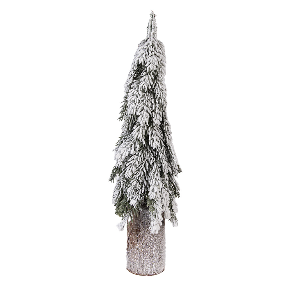 Arbre de Noël artificiel Vert Blanc Ø 18x57 cm