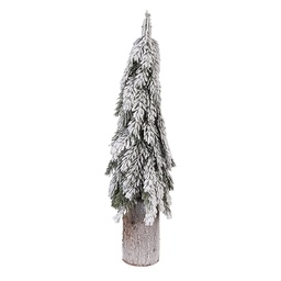 [50838] Arbre de Noël artificiel Vert Blanc Ø 18x57 cm