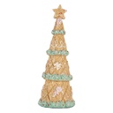 Décoration de Noël Sapin de Noël Marron Vert Ø 9x25 cm