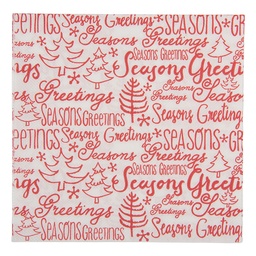 [73163] Papierservietten Weiß Rot 33x33 cm (20)
